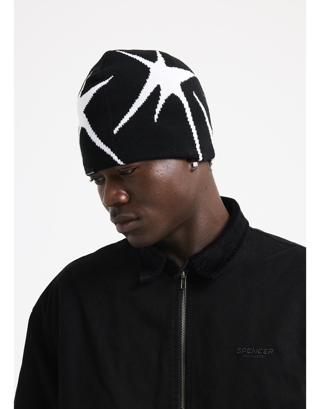 Black Noise White Rain - Mohawk Beanie