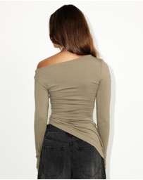 Dazie - Lily One Shoulder Asymmetrical Top
