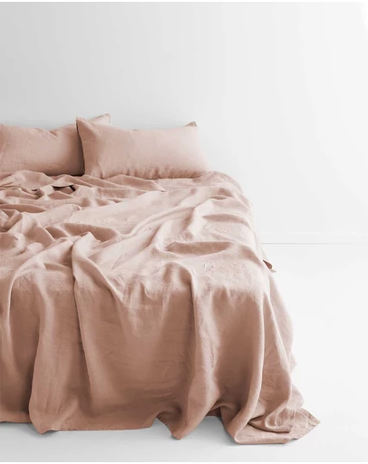 Aura Home - Emile Linen Flat Sheet
