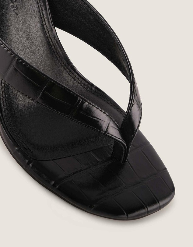 Shelly Shen - Pia High Sandals Black Croc