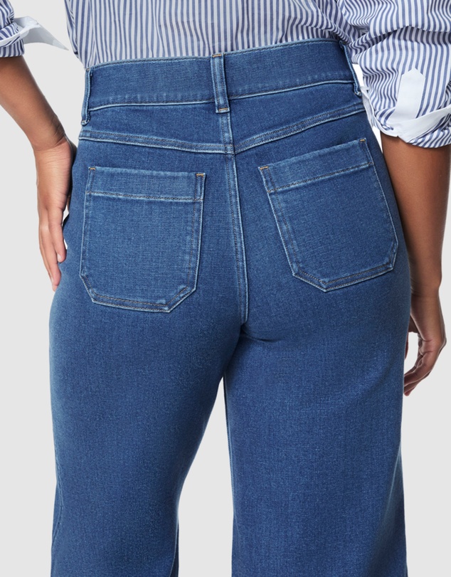 Spanx - Airessentials-Cropped Wide Leg Washed Blue