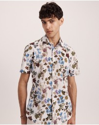 SABA - Evander Cotton Print Short Sleeve Classic Shirt