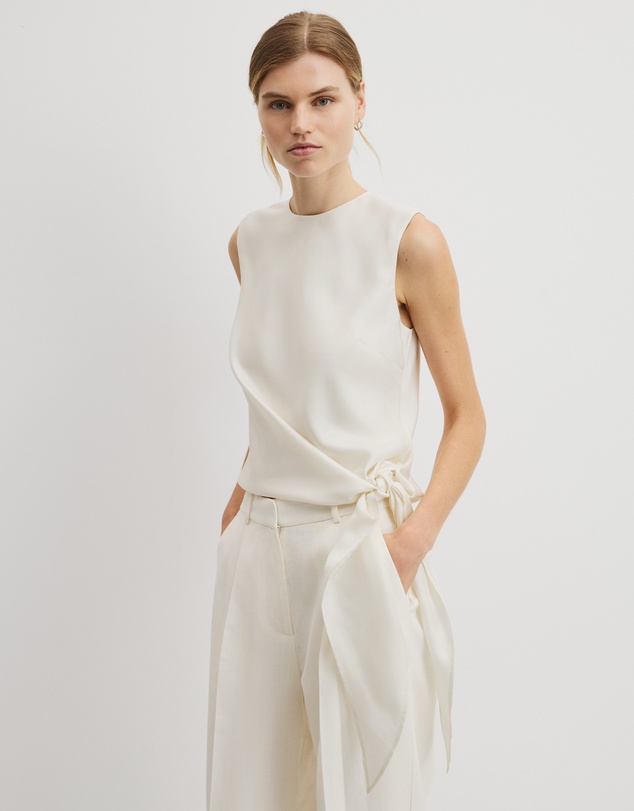 Country Road - Asymmetrical Washable Silk Tank