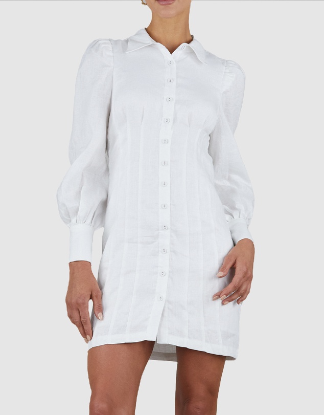 Amelius - Emmie Linen Mini Shirt Dress