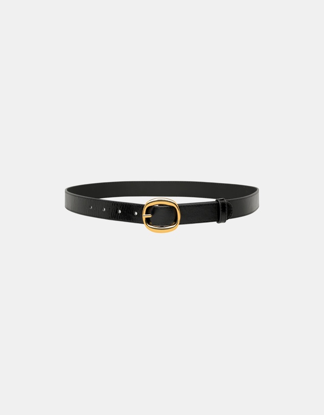 CENDRE - Bennet Belt Black Crinkle 18K Gold