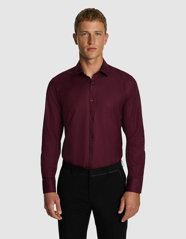 yd. - Monaco Pure Cotton Textured Dress Shirt