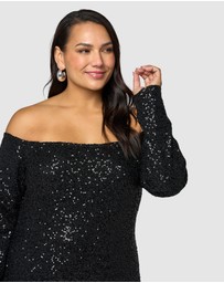 Pink Dusk by Curve Project - Spellbinding Sequin Midi Dress