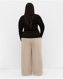 City Chic - Plus size Remi Cut Out Jumper - black