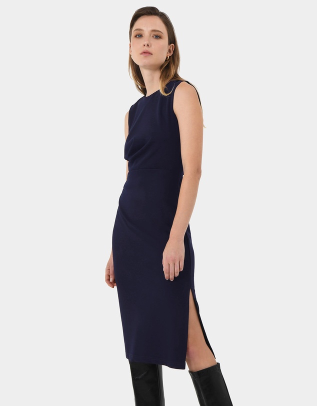 Forcast - Faith Side Pleated Midi Dress