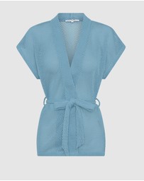 Arms Of Eve - Sardinia Wrap Top - Bluebell