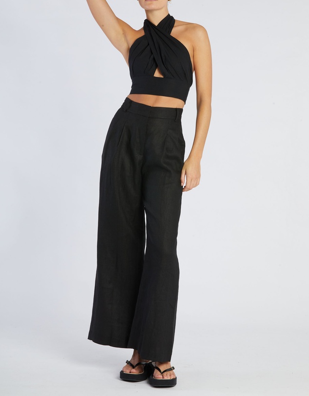 Amelius - Amrita Linen Halter Top