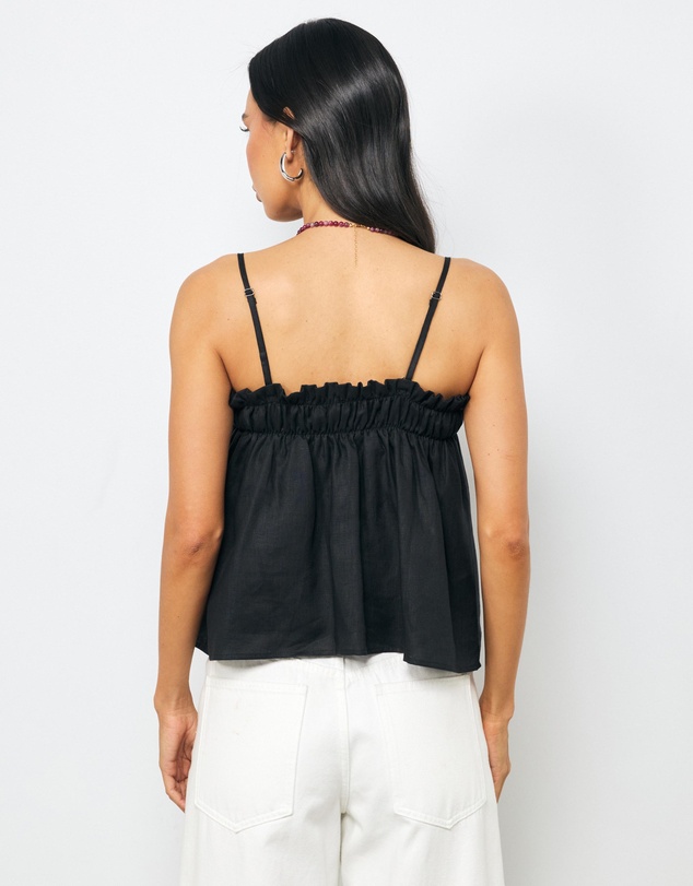 AERE - Alana Linen Strapless Top
