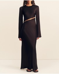Shona Joy - Winslow Long Sleeve Asymmetric Maxi Dress