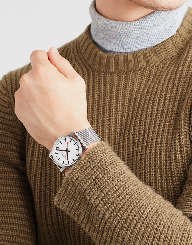Mondaine - Mondaine Simply Elegant Stainless Steel 40mm Watch