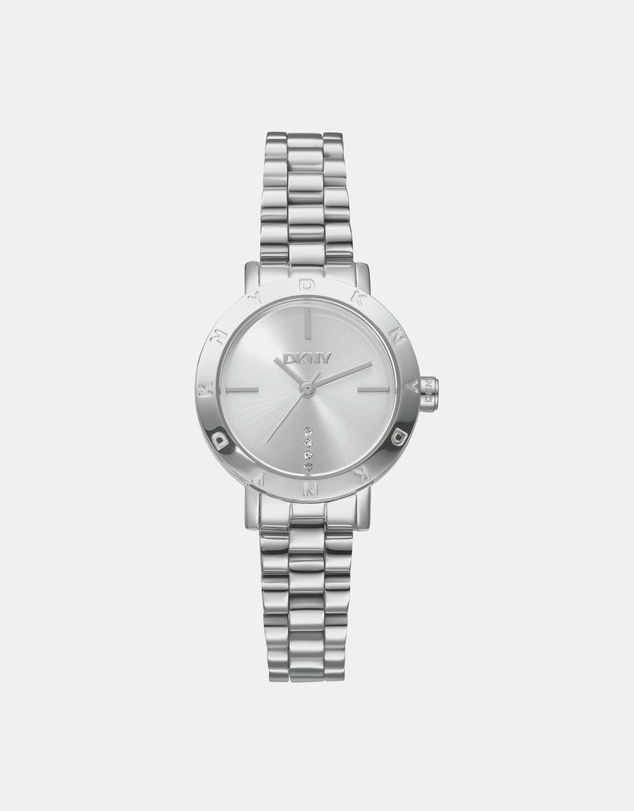 DKNY - Essentials Silver 28mm Womens Watch + Silver Bracelet