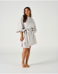 Linen House - Nimes Pure Linen Short Robe