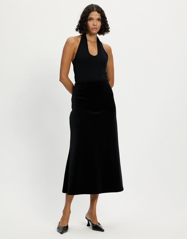 Mossée - Gianna Premium Velvet A-Line Skirt