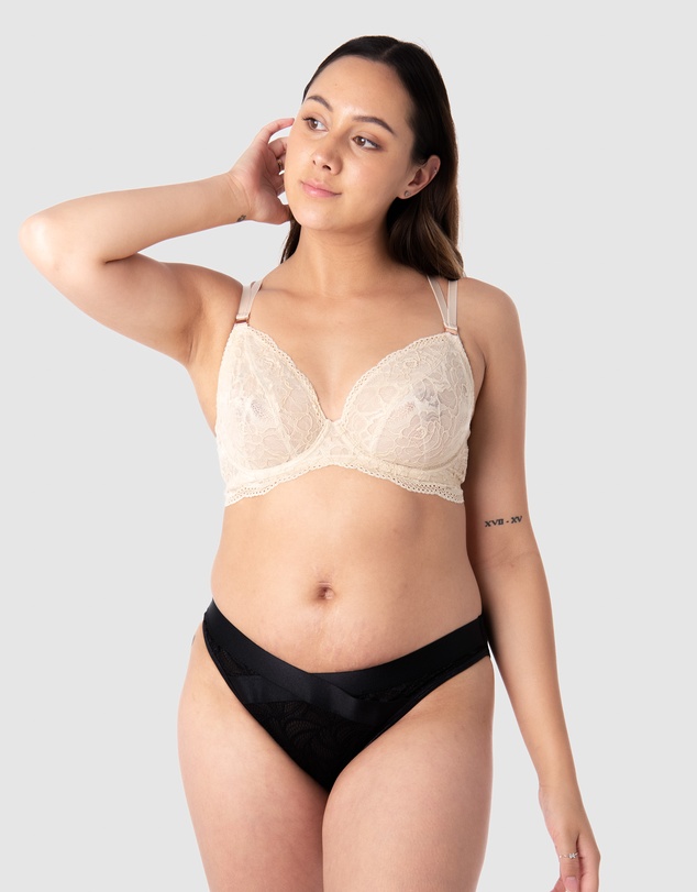 Hotmilk Maternity Lingerie - Heroine Plunge Nursing Bra - Flexiwire