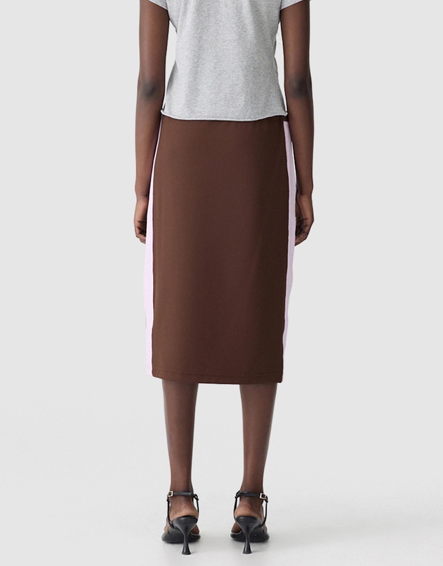 Bassike - Pique Stripe Detail Skirt