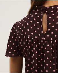 Atmos&Here - Fia Flutter Sleeve Blouse