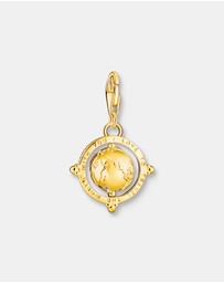 THOMAS SABO - Charm Pendant Vintage Globe Gold Multi Stone