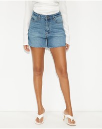 Dazie - Hotel Frayed Denim Shorts