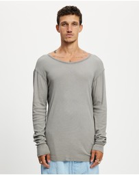 Surrounded By Ghosts - The Gypsum Slim Rib Knit Long Sleeve T-Shirt