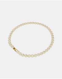 Swarovski - Una Angelic Tennis Necklace, Round Cut, White, Gold-Tone Plated