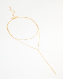 Lovisa - Waterproof Gold Plated Stainless Steel Layered Chain Y-Necklace