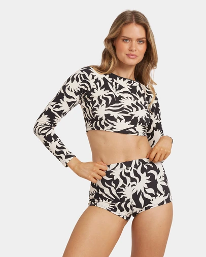 Billabong - Womens By My Side Crop Long Sleeve Rash Vest