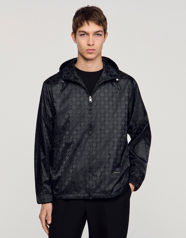 Sandro - Surf Squarecross Nylon Jacquard Leger Jacket