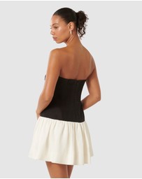 Forever New - Carla Strapless Contrast Mini Dress