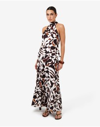 Forcast - Hazel Printed Halter Neck Top
