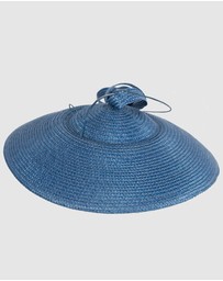 Max Alexander - Saucer Blue Racing Fascinator Hat