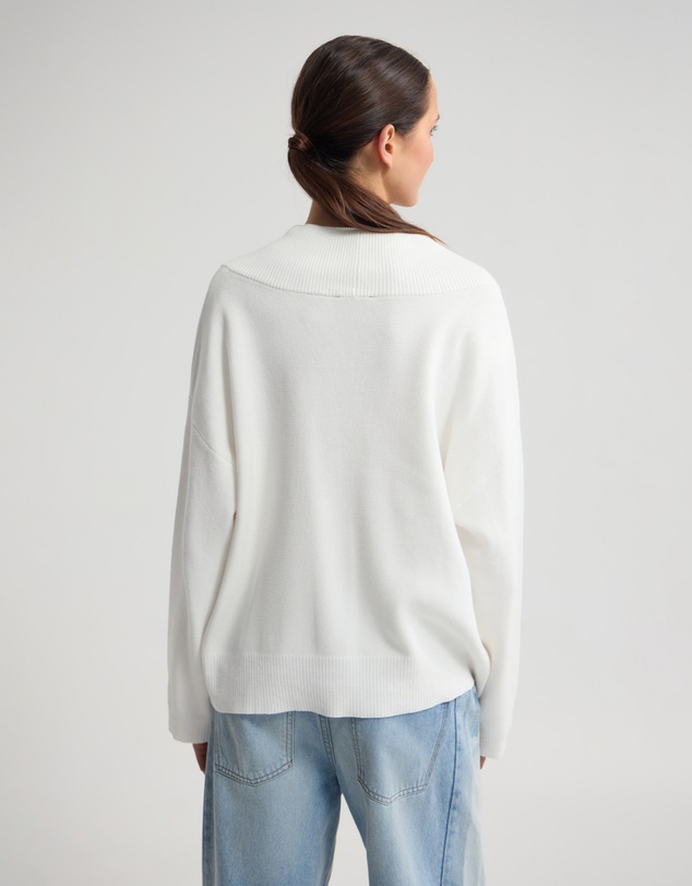 Oxford - Pia Cotton V-Neck Knit