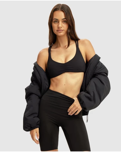 Cotton On Body Active - Ultra Soft Scrunch Front Strappy Crop