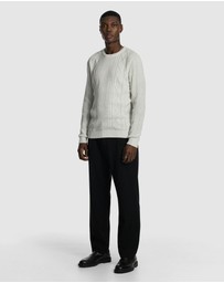 yd. - Jamie Cable Crew Knit Jumper