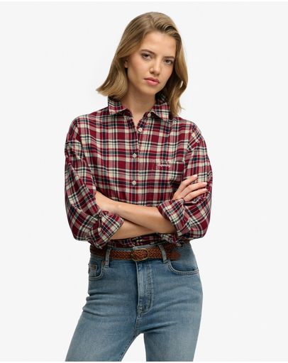 Bordeaux Red Check
