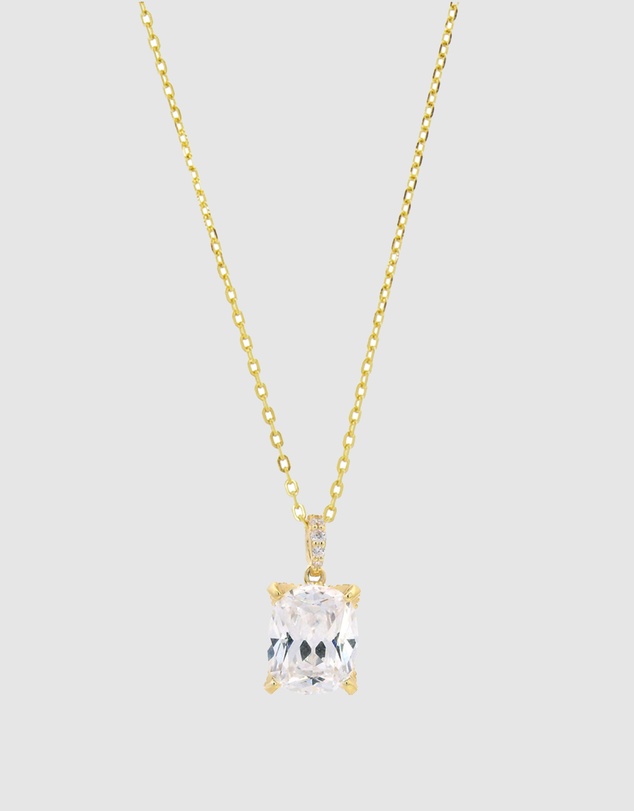 Georgini - Sydney Soirée Fairwater Elaine Cushion Cut Pendant Gold