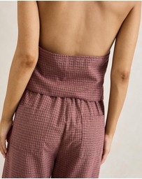 Rhythm - Lucy Check Wide Leg Pants