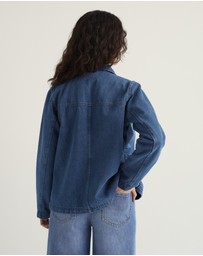 Seasalt - Seasalt Cornwall Blue Reading Rocks Denim Jacket