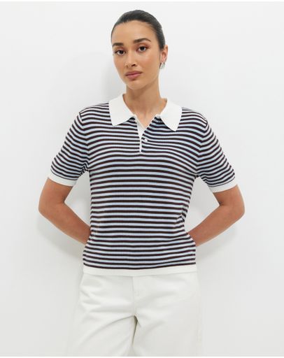 Blue & Brown Stripe