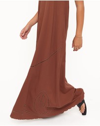 Petal & Pup - Como Strapless Maxi Dress - Brown