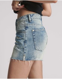 ONE TEASPOON - Bowies High Waist Denim Shorts - Sunset Blue