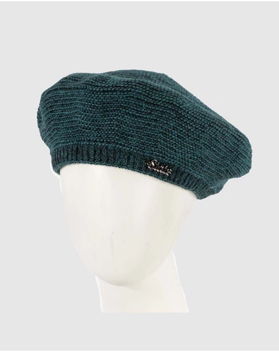 Max Alexander - European Made Crocheted Green Wool Beret