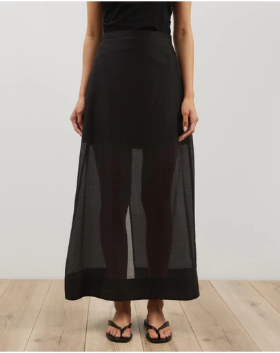 Atmos&Here - Lola Organza Sheer Maxi Skirt
