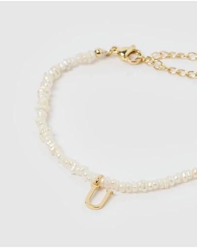 Miz Casa and Co - Pearl Letter U Bracelet