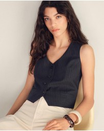 M.N.G - Bali Linen-Blend Suit Waistcoat