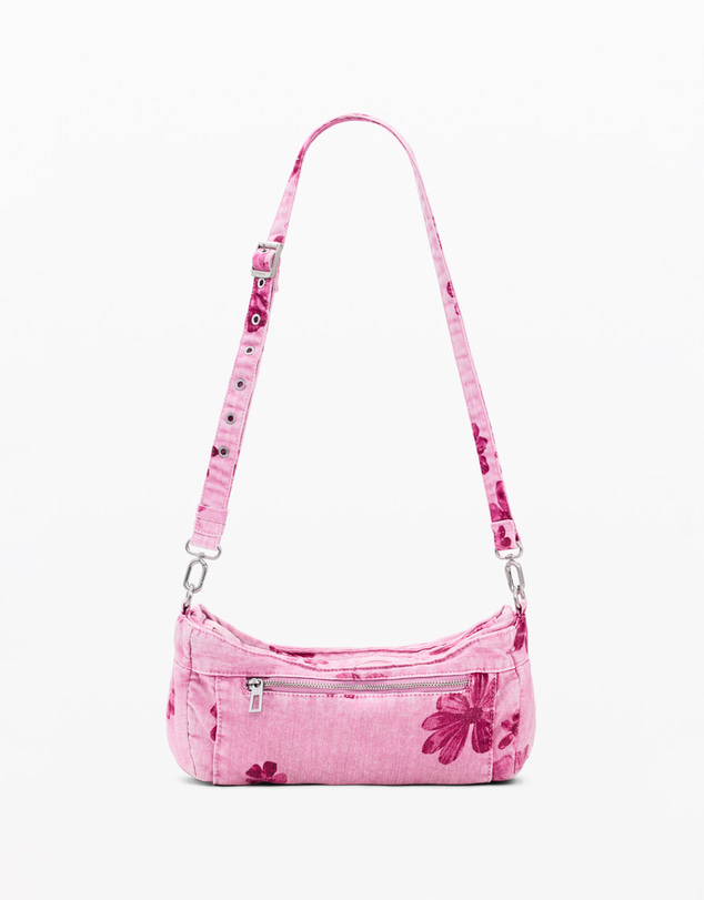 Desigual - Medium denim bag with flowers