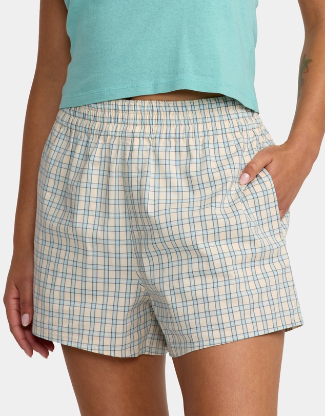 RVCA - Womens Mikey Boxer Elastic Waist Shorts